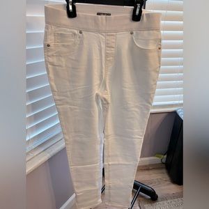 NWOT Martha Stewart Zipper Knit Denim Ankle Jean